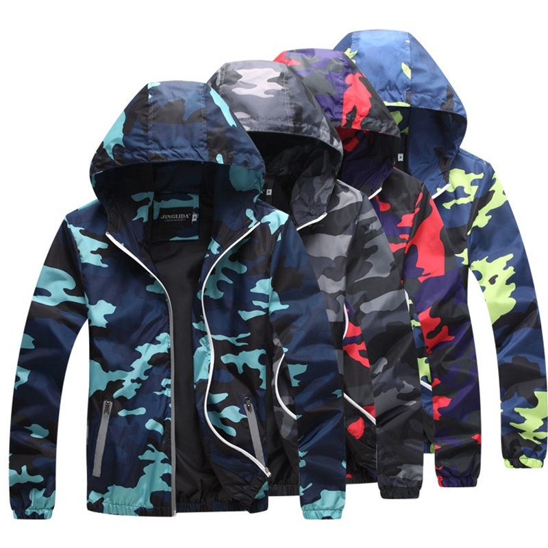 2021 New Fashion Couples Reflective Camouflage Jacket Men and Women Outdoor Spor - $42.19