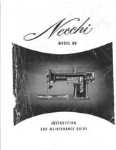 Necchi BU manual for instruction maintenance sewing machine hard copy - $12.99