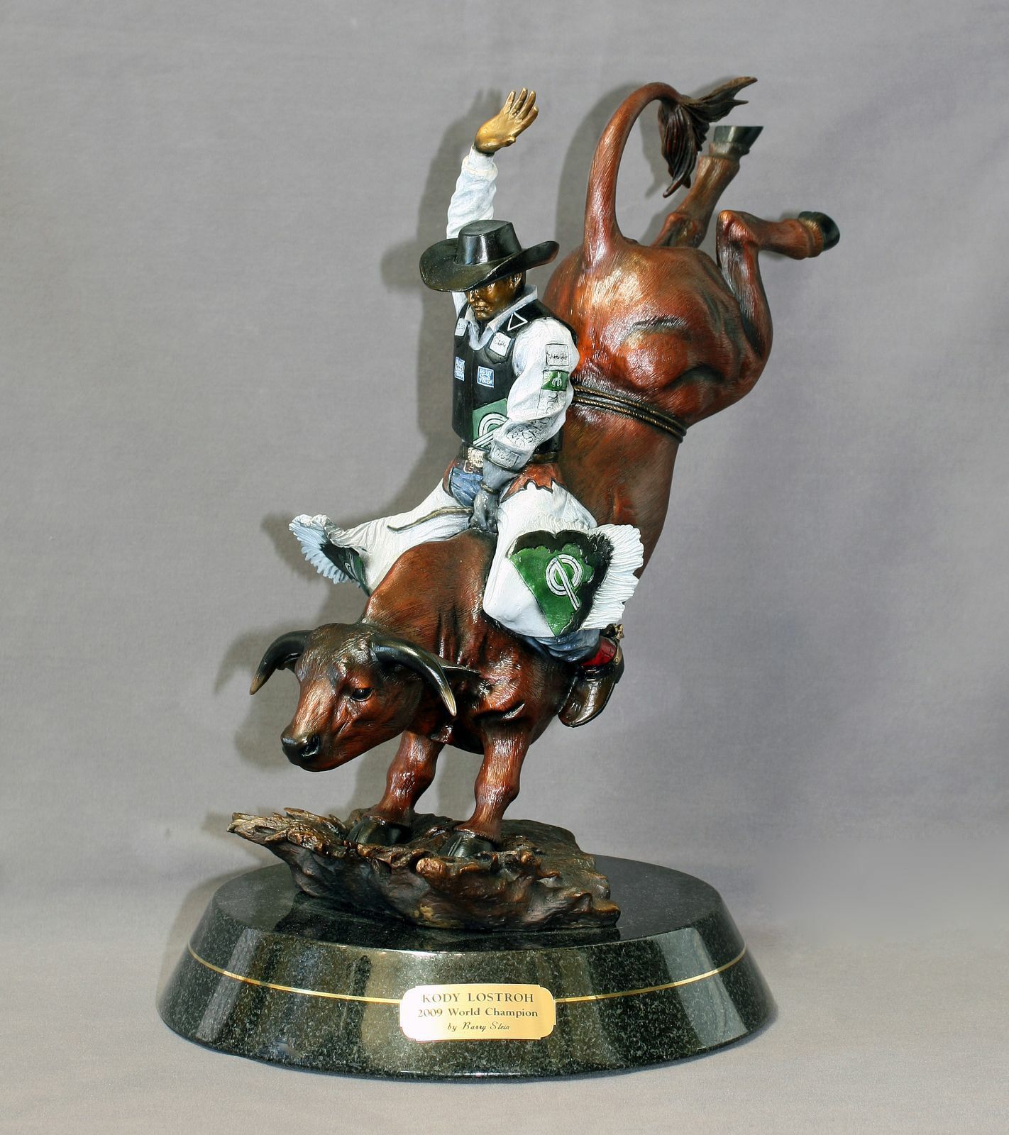 BRONZE Bull Rider "The Champion" SCULPTURE by BARRY STEIN Limited