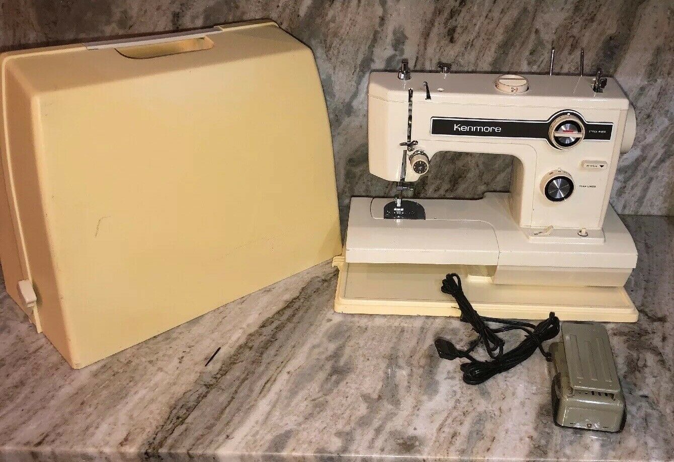 Kenmore Sears Model 148.15210 Sewing Machine W Case & Foot PedalRARE VINTAGE Sewing Machines