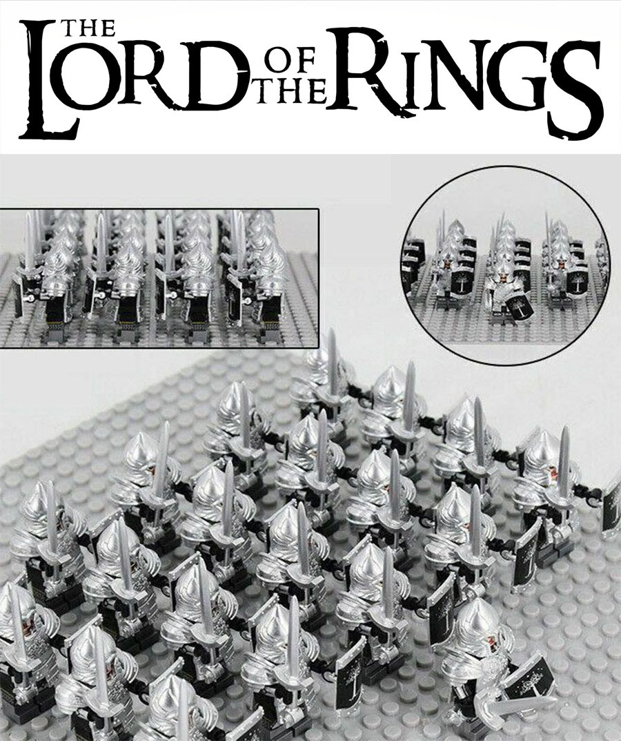 LOTR Gondor Heavy Swordsman Army Soldiers Collection 21 MOC Minifigures Toy Gift