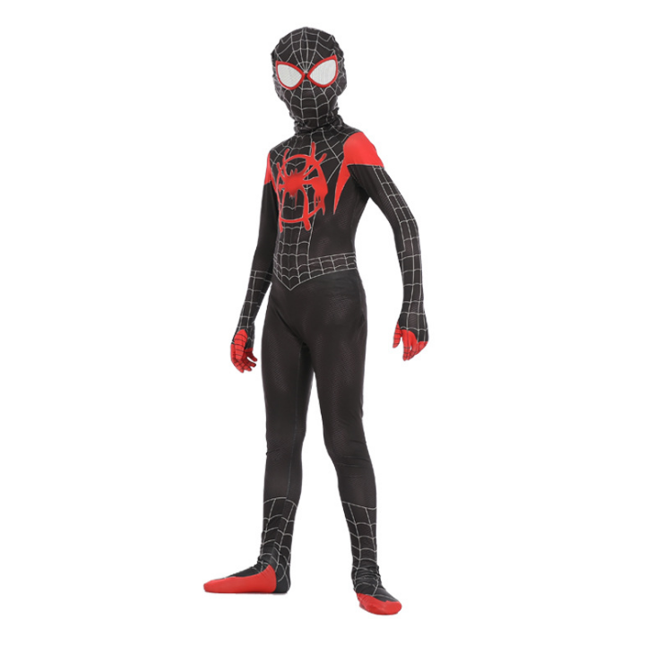 Spider-Man: Into the Spider-Verse Kids Costume Miles Morales Cosplay ...