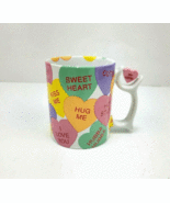 Spinners Conversation Heart Candy Mug Department 56 Valentine&#39;s Day 1999... - $26.71