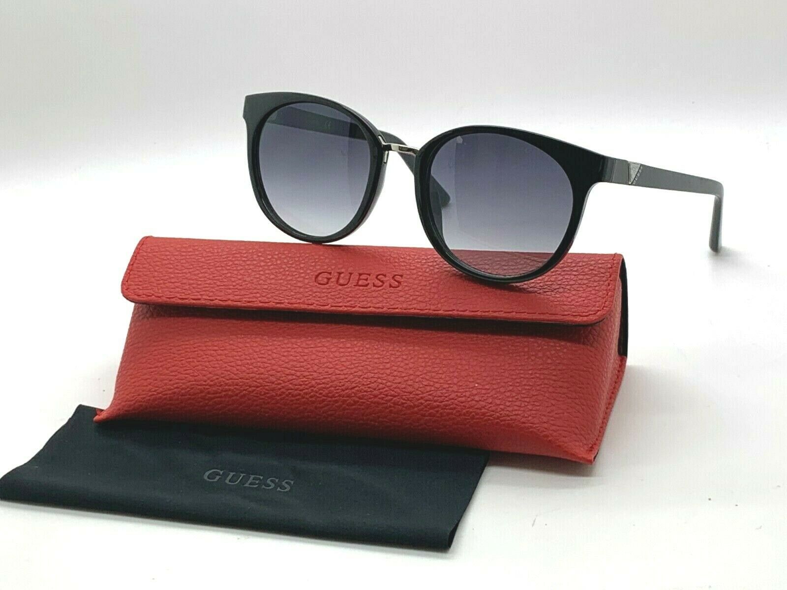 New Guess sunglasses gu 7601/s 01b black 52-20-145mm  /case