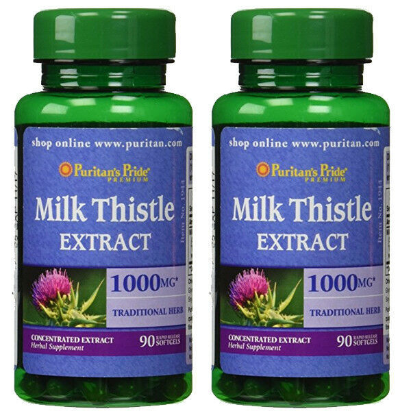 Milk Thistle 1000mg 41 Extract 2X90 or 1X180 (Silybum marianum) by Puritan