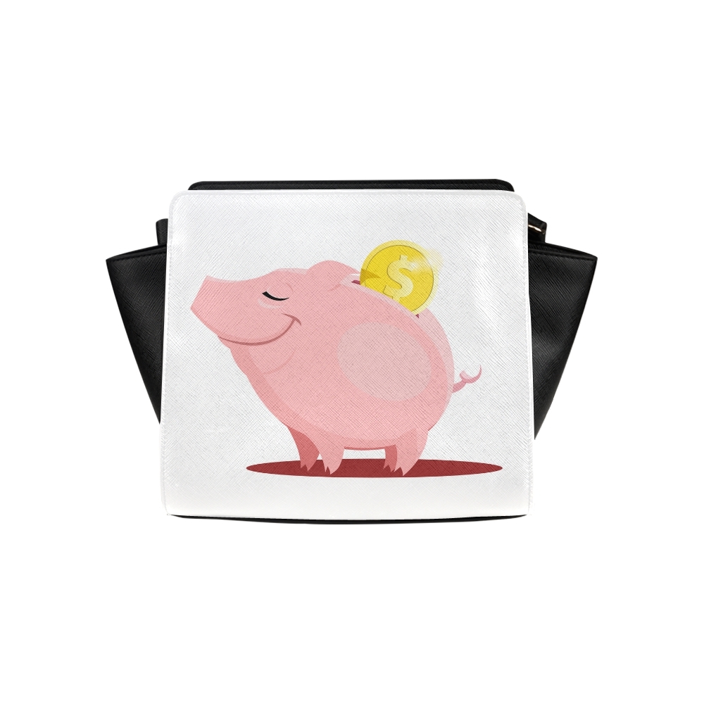 Pink Pig Piggy Bank Money Satchel Bag Crossbody Bags Travel Tote Bags Women's Handbags & Bags