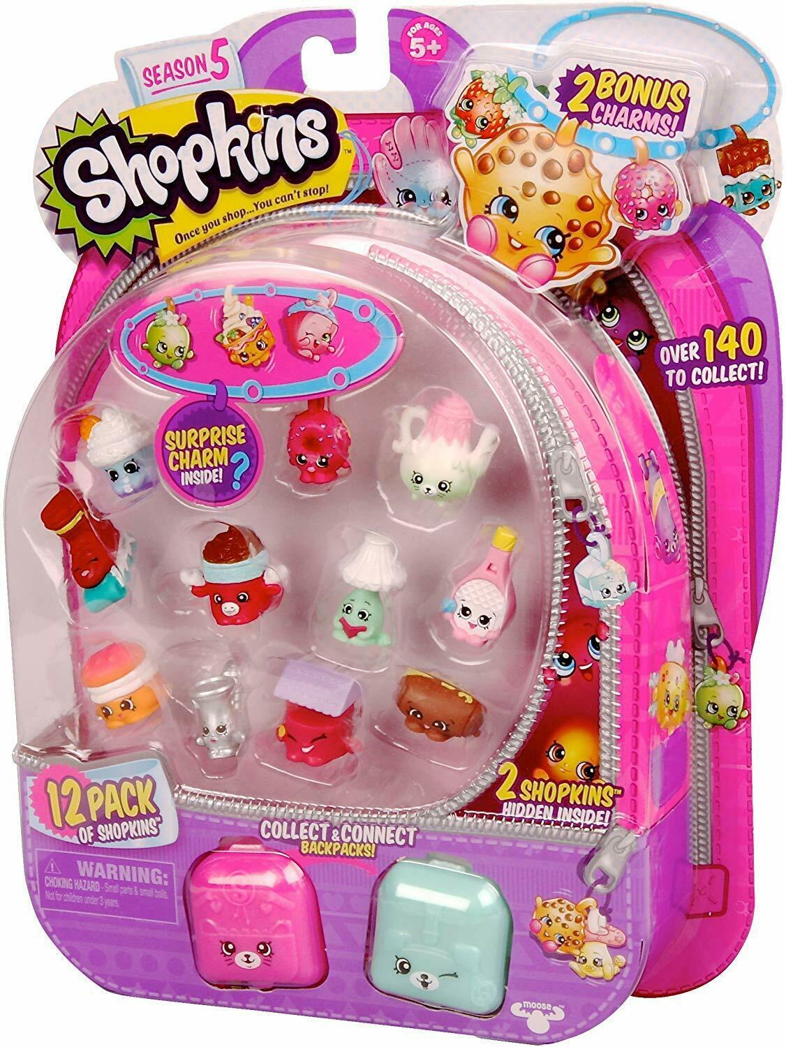 Shopkins Season 5 Surprise Charm 12-Pk Playset Item 56145 - TV, Movie