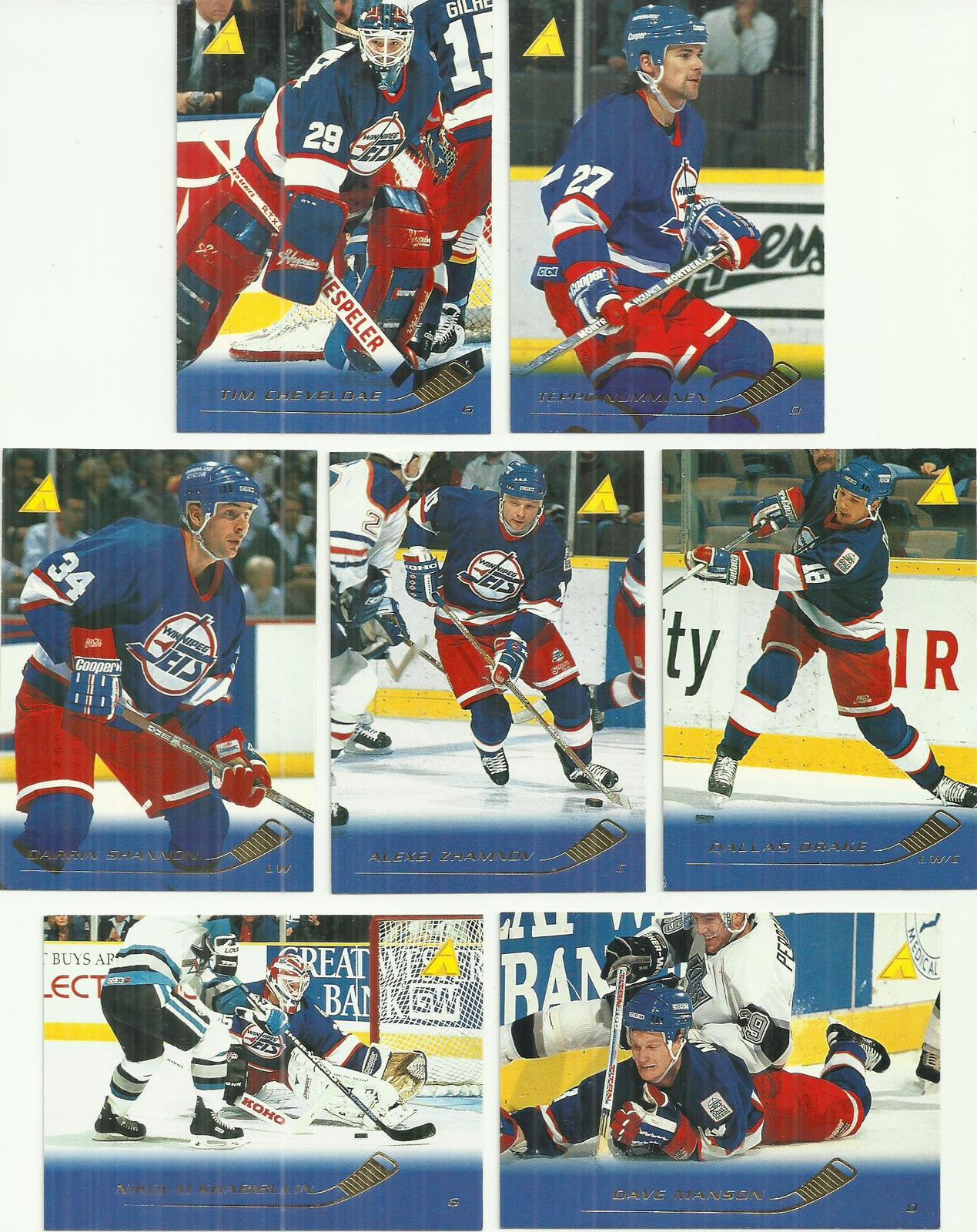 (7) 199596 Pinnacle (Winnipeg Jets Complete Team Set) See Scan! Ice