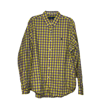 Polo Ralph Lauren Mens Shirt Size XL Yellow Plaid Button Front 100% Cotton - $23.75