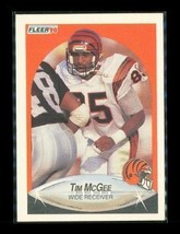 Vintage 1990 FLEER Football Trading Card #219 TIM MCGEE Cincinnati Bengals - $2.96