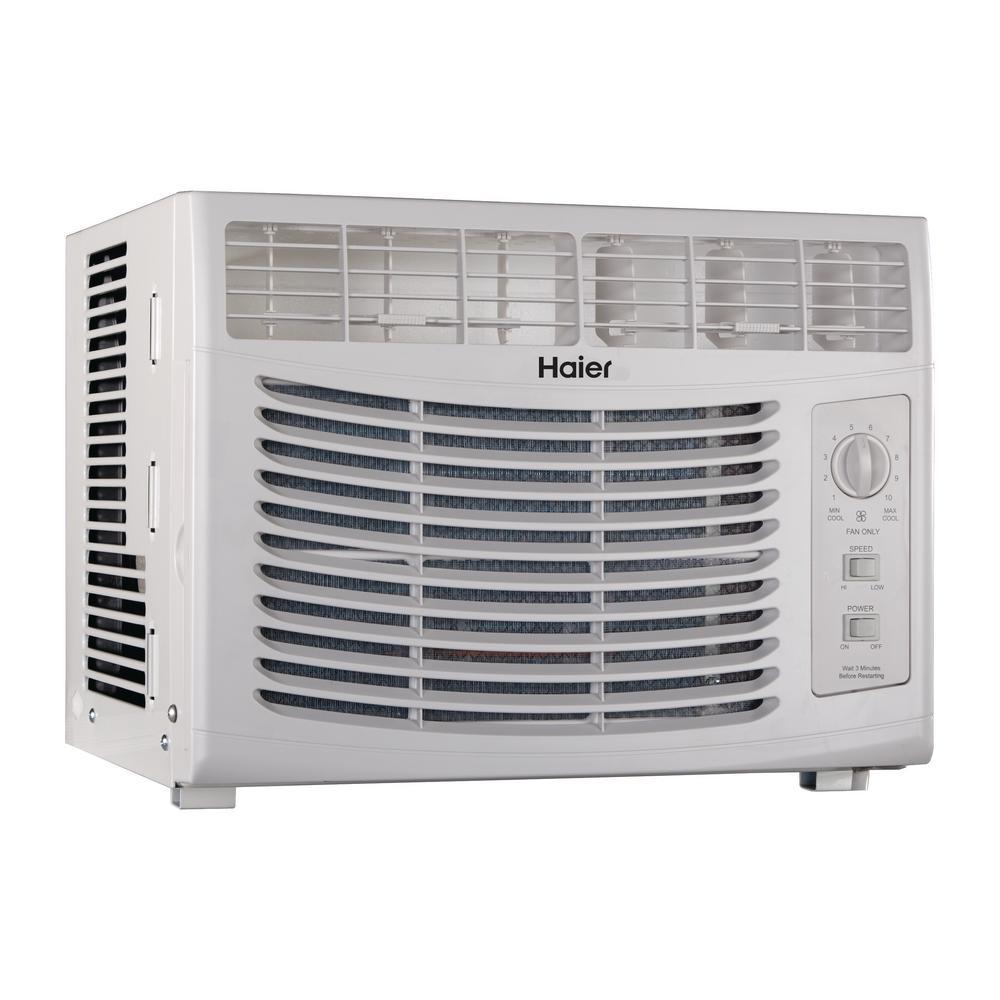 Haier 5,000 BTU Window Air Conditioner Only in White 12.63" H x 16.47