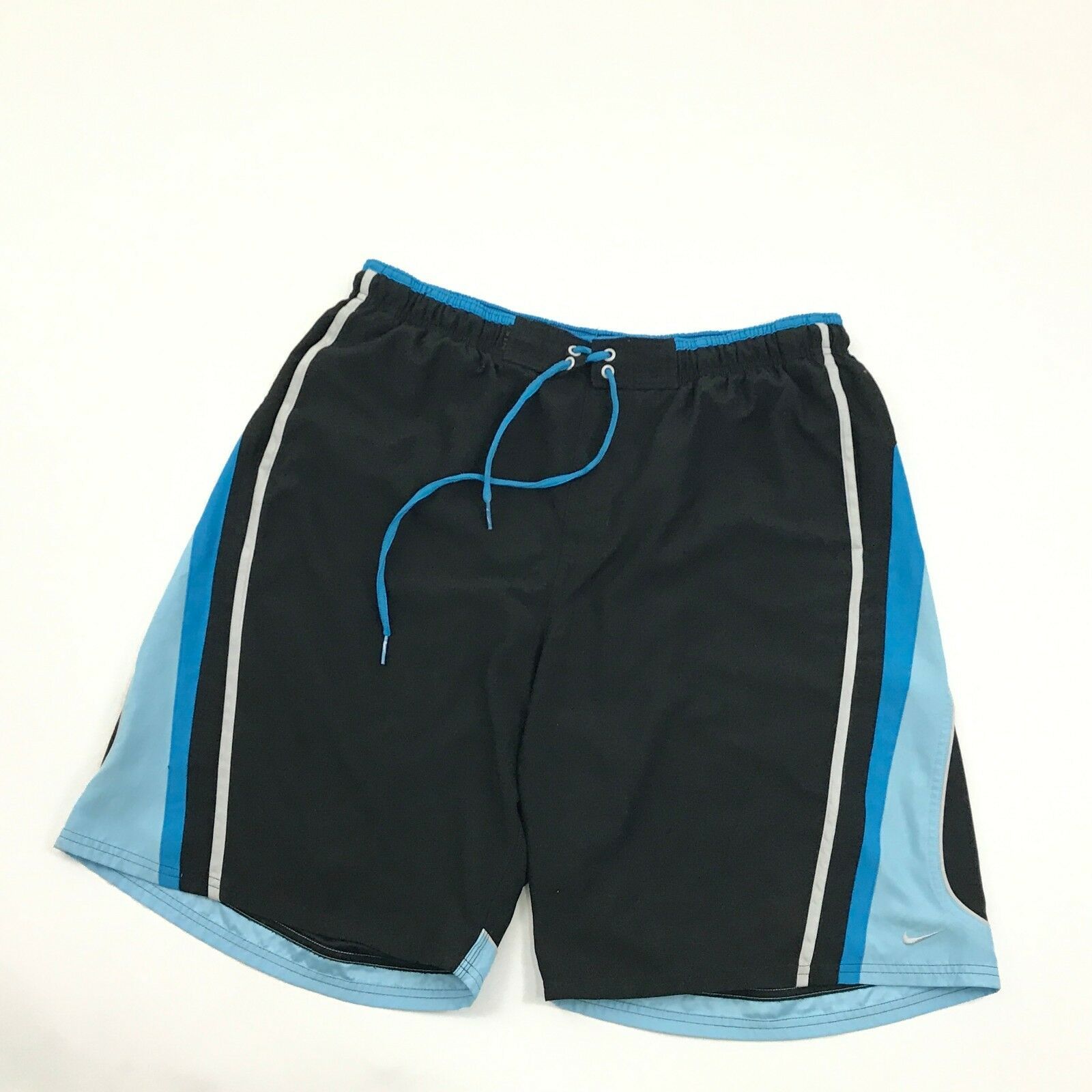 NIKE Mens Swim Trunks Size XXL 2XL Blue Retro Lined Shorts Swimsuit ...