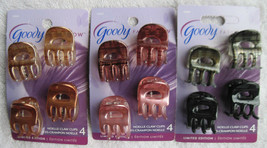 4 Goody Shiny Noelle Claw Clips Small Plastic Jaw Hair Clips Open Center Blonde - $9.00+