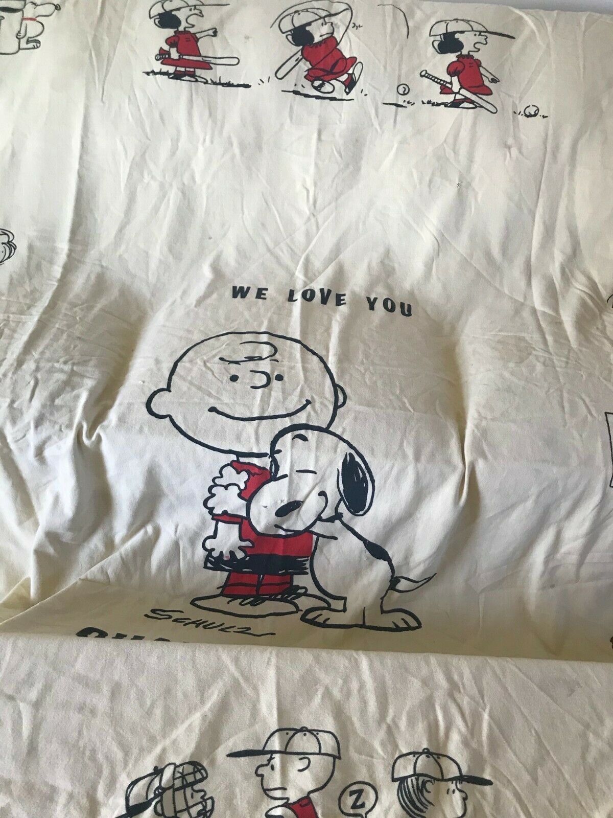 RARE Vintage Charles Schulze Peanuts Gang We Love You Charlie Brown ...