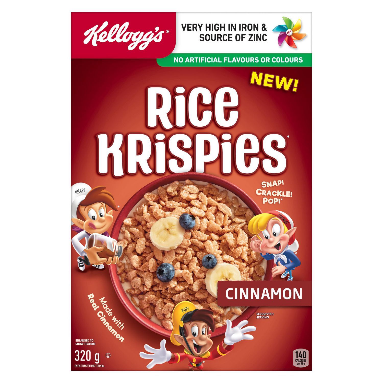 Kellogg’s Cinnamon Rice Krispies 6 x 320g boxes Canadian