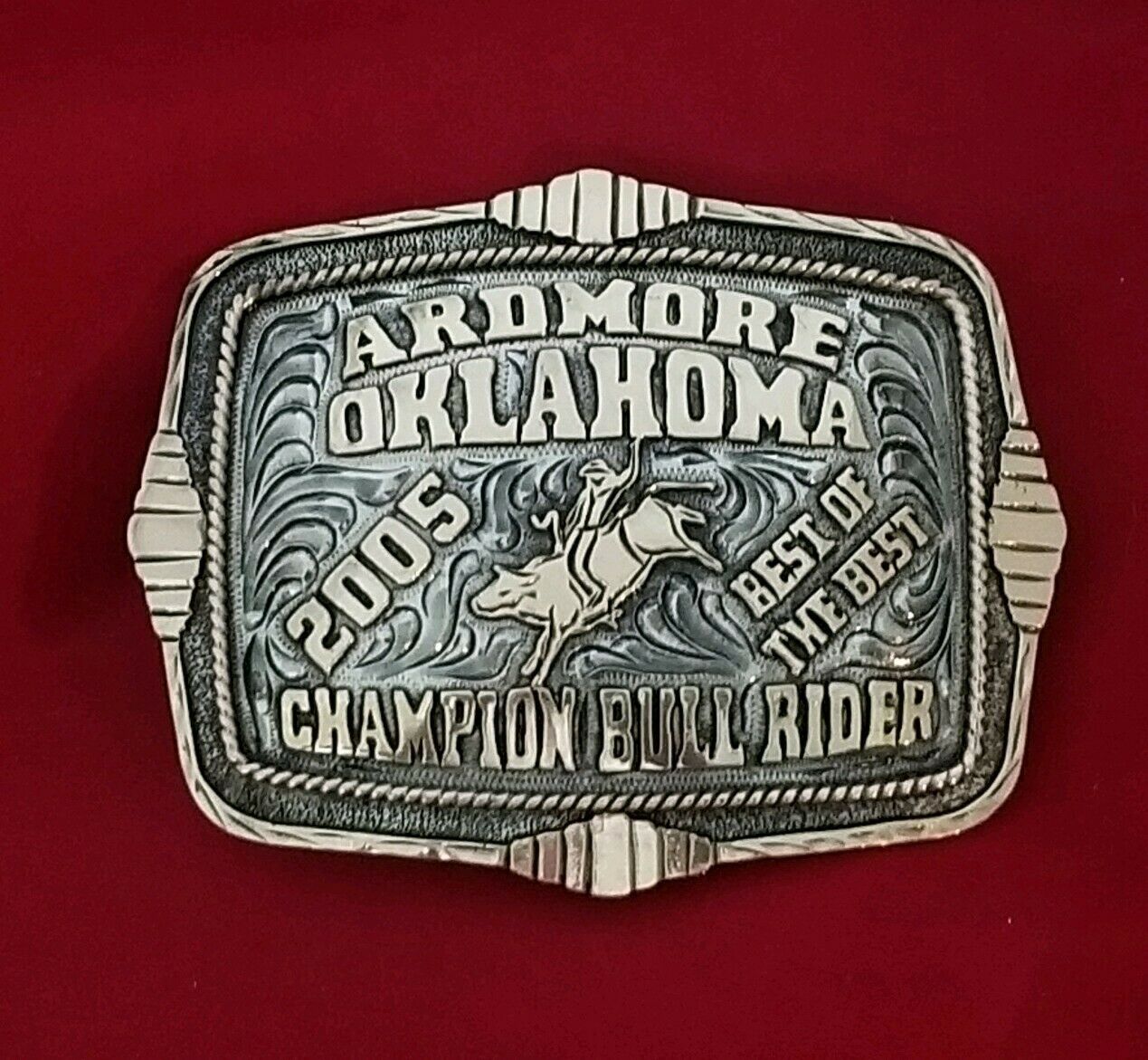 2005 RODEO TROPHY BELT BUCKLEARDMORE OKLAHOMA BULL RIDING CHAMPION