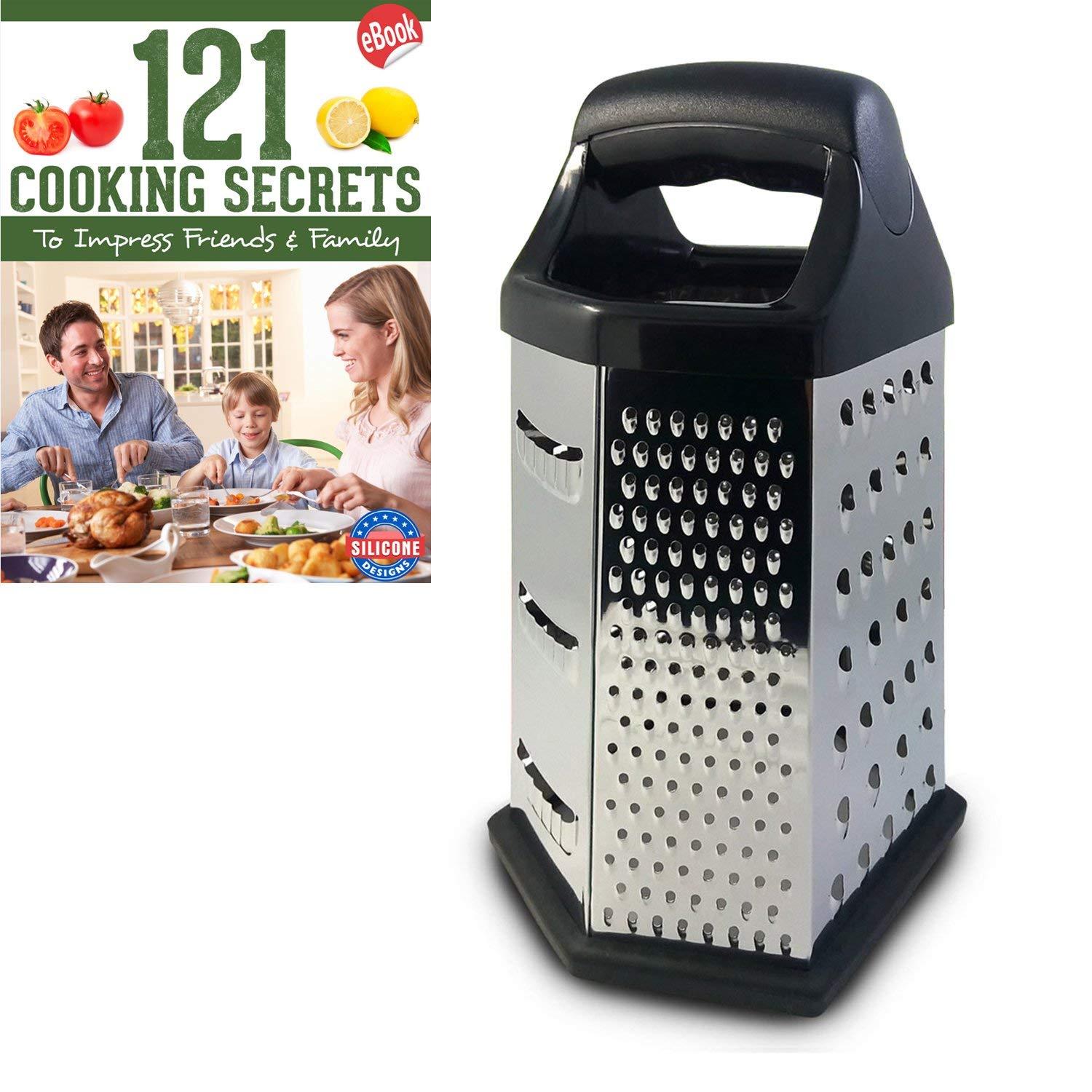 Cheese Grater Box Design Stainless Steel Multipurpose 6 Sided Hex