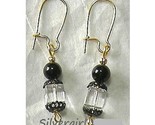 Lead crysatal clear black gold earrings thumb155 crop