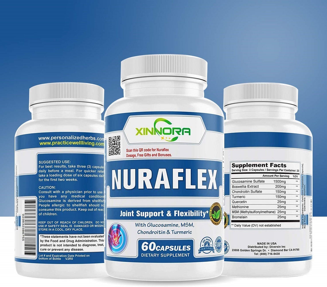 Nuraflex with Glucosamine Sulfate, Chondroitin, Turmeric, Boswellia 60 Caps (10) Other