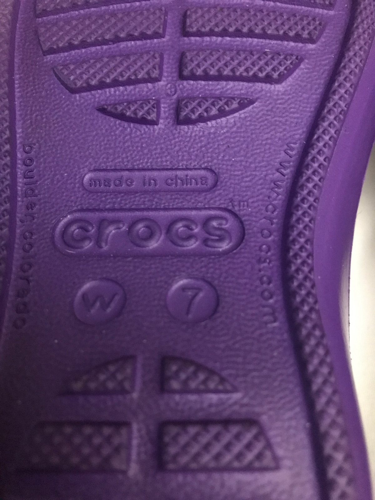 purple crocs size 7