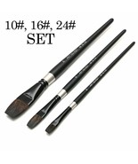 Squirrel Hair Flat Watercolor Art Painting Brushes for Professional Drawing - $15.31+