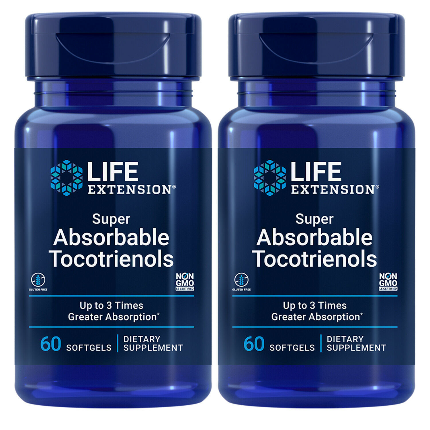 Super Absorbable Tocotrienols, 2X60gels Life Extension Most Absorbable Vitamin E