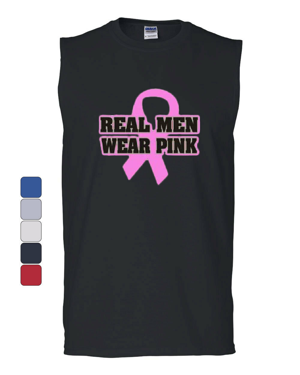 Real Men Wear Pink Muscle Shirt Breast Cancer Awareness TShirts