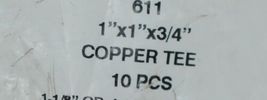 Nibco 9099450 Copper Tee 1 x 1 x 3/4 Inch 611 Bag of 10 Pieces image 5
