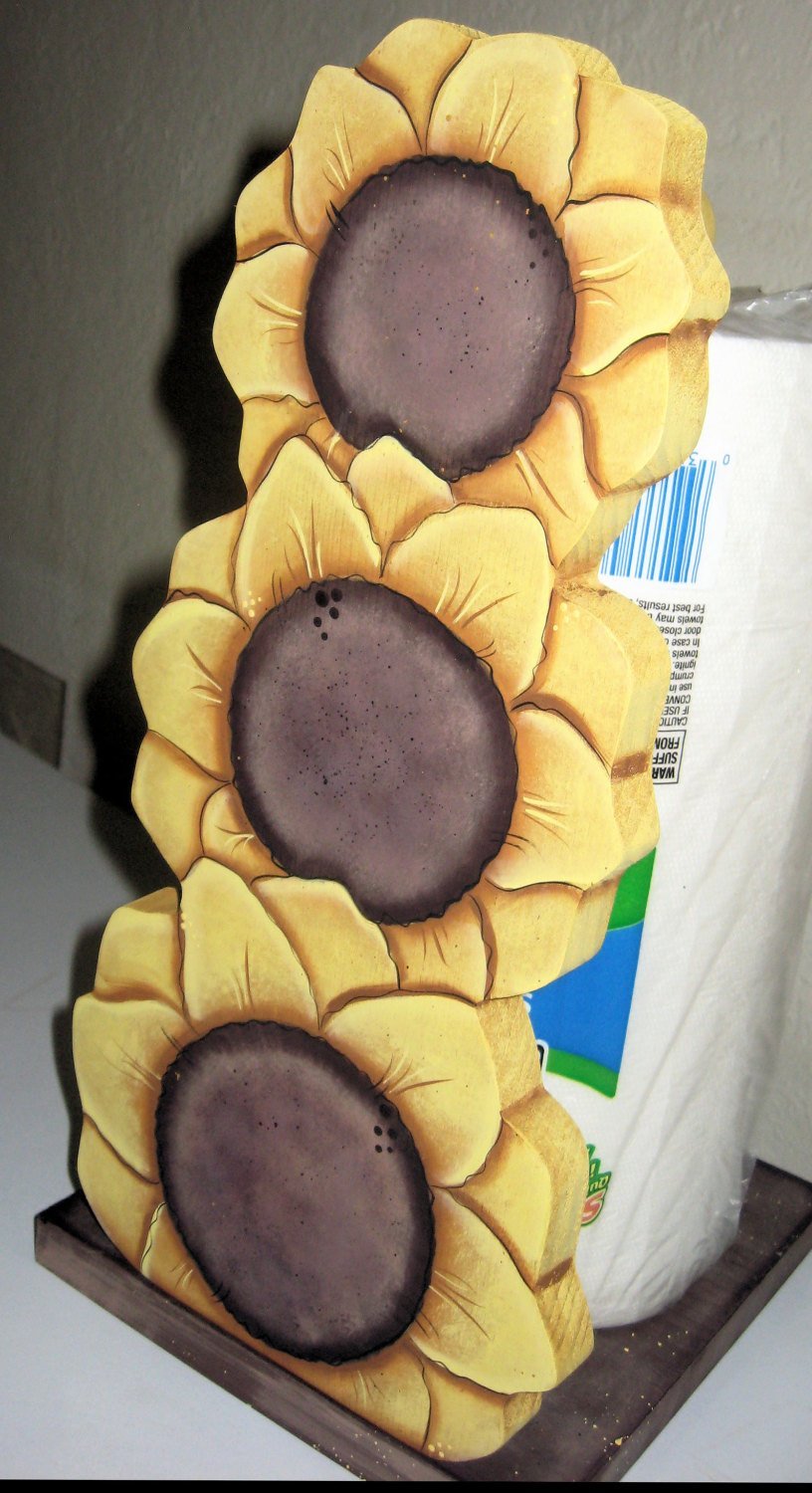Sunflower Paper Towel Holder,Country Kitchen Decor,Sunflower Lovers