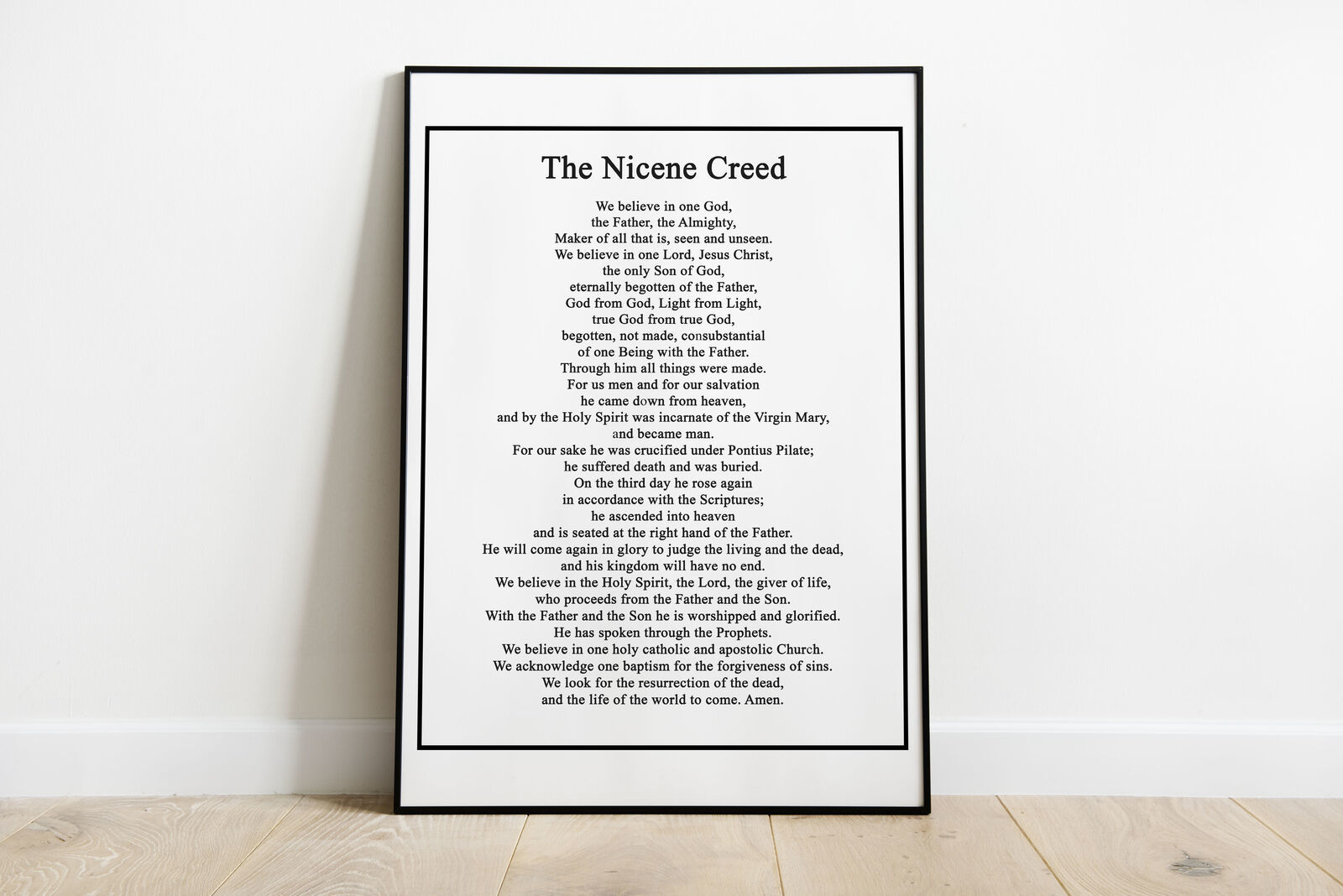 The Nicene Creed Poster Print Watercolor Art Artwall Home décor - Art ...