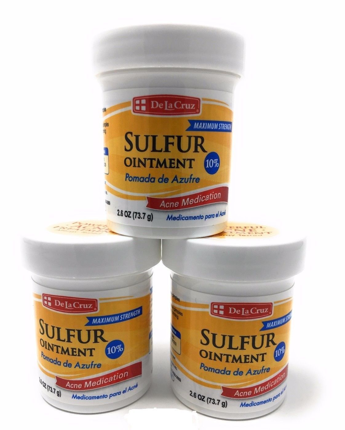 Sulfur Ointment Acne Medication 10 26 Oz De La Cruz Usa Free