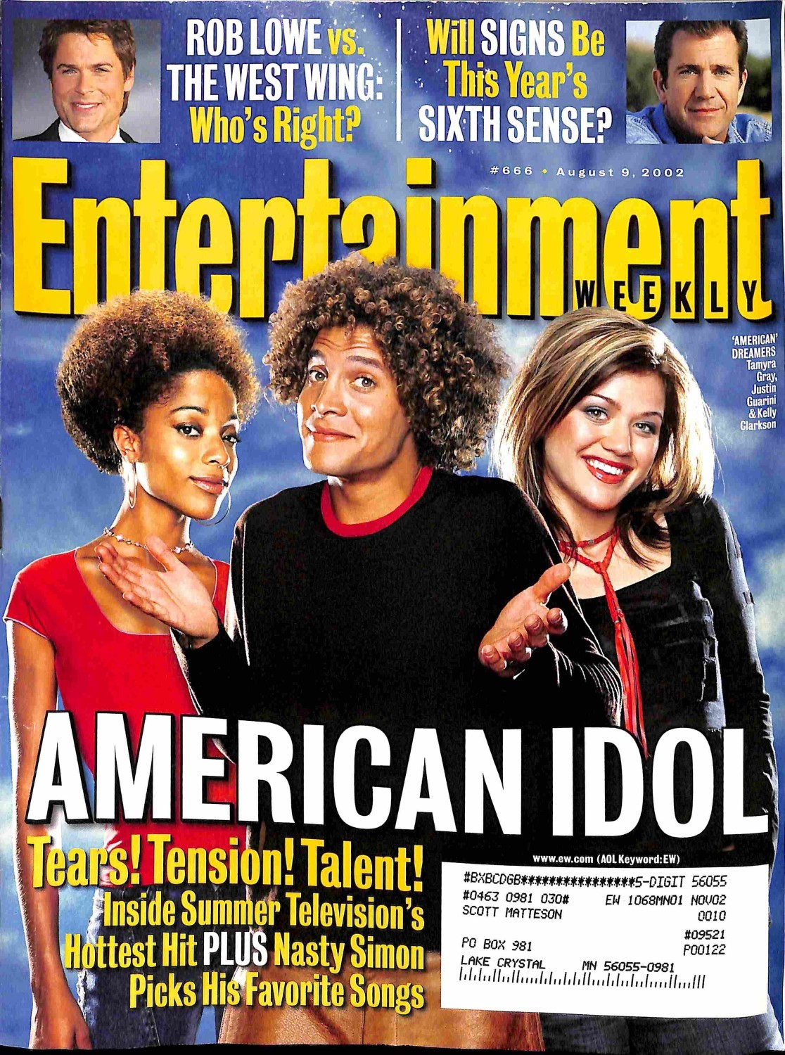 Entertainment Weekly, August 9 2002 Magazine Back Issues