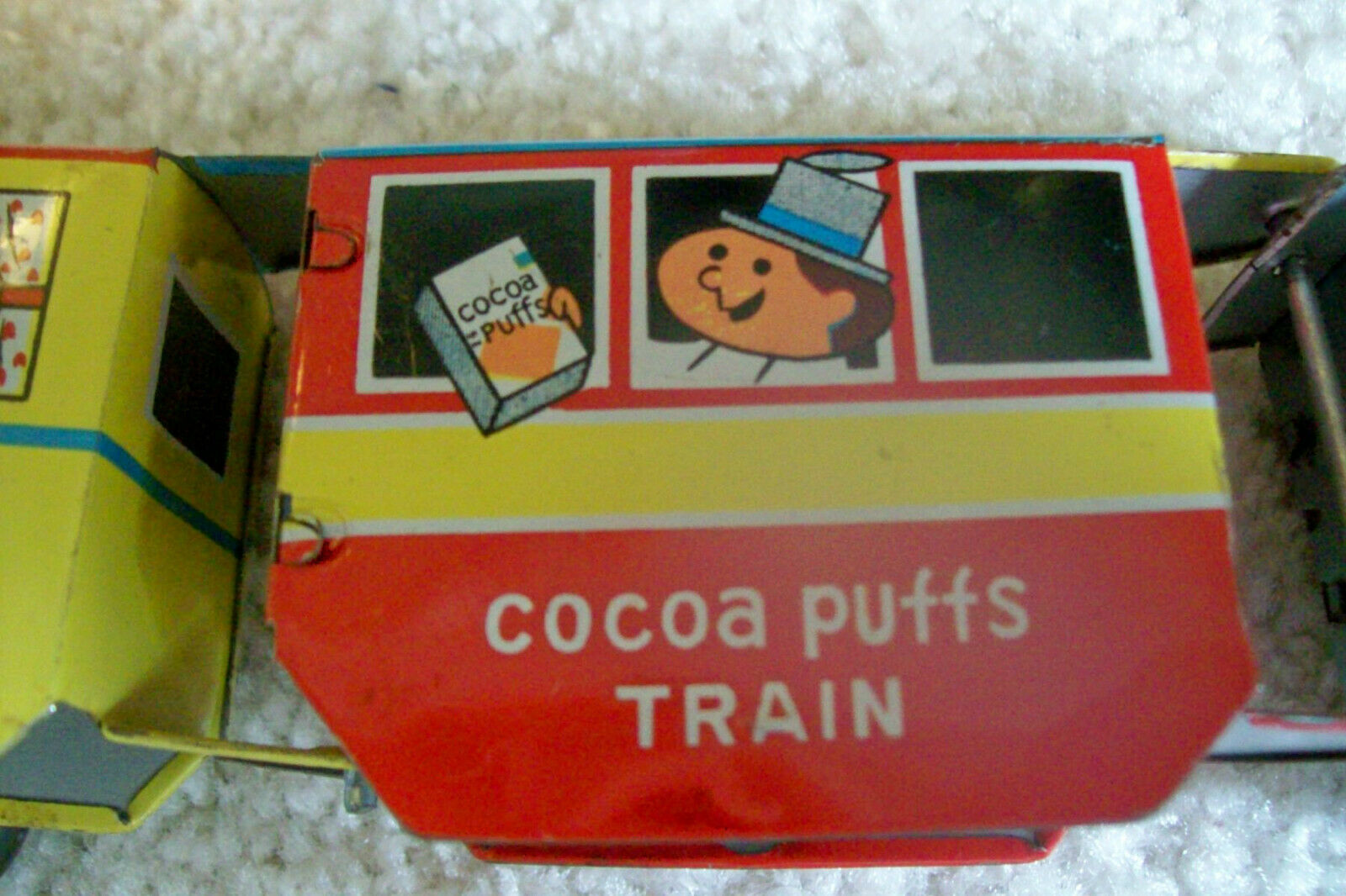Vintage 1950s Tin Litho Cocoa Puffs Train Made in Japan by Linemar
