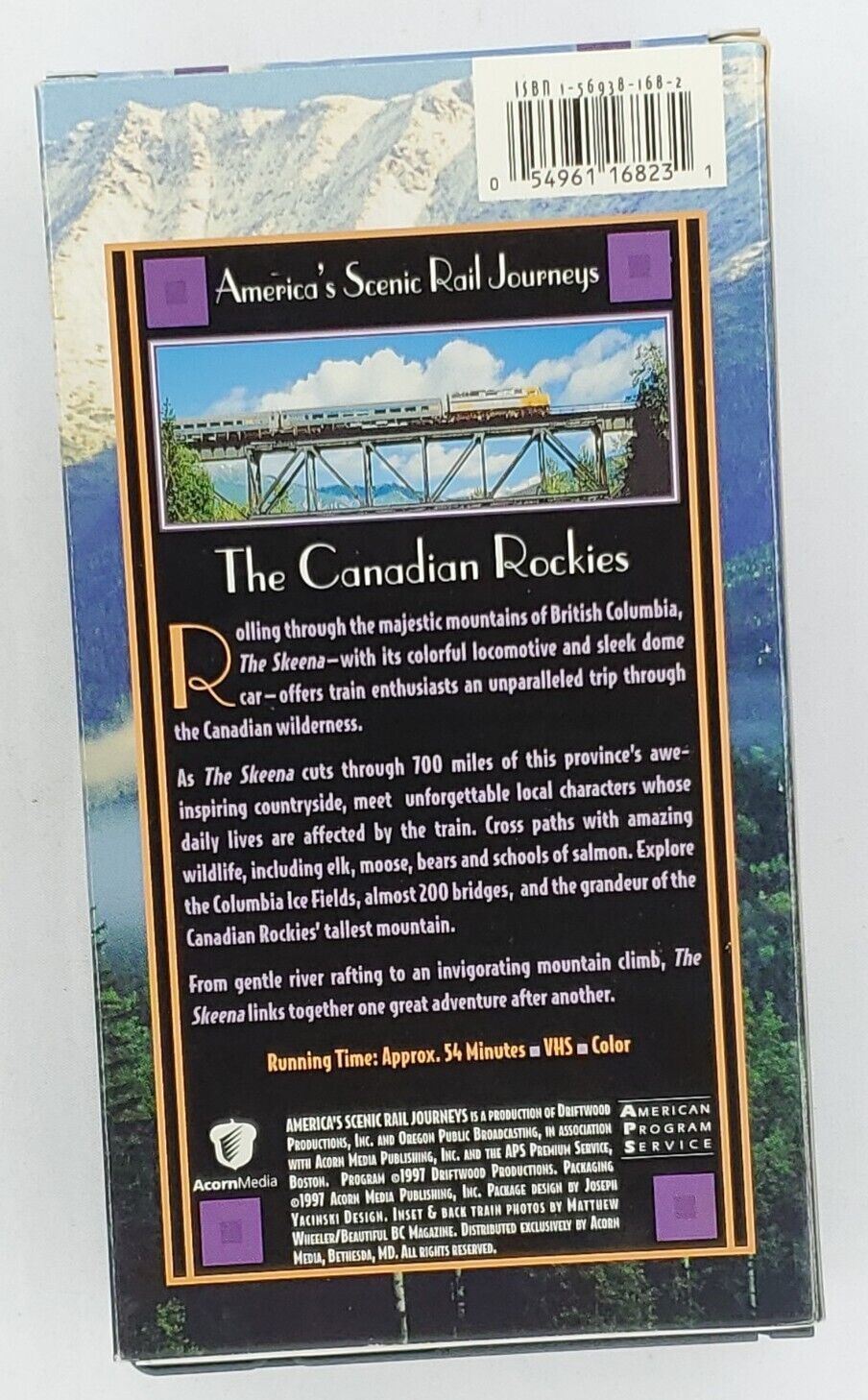 The Canadian Rockies VHS VCR Tape America's Scenic Rail Journeys 1997 ...