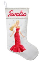 Barbie Christmas Stocking - Personalized and Hand Made Barbie Christmas Stocking - $33.00