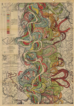 Sheet 7 - 1944 Map Mississippi River Meander Belt Alluvial Valley Harold Fisk - $13.81