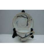 Gray dragon ware demitasse cup and saucer. Japan. - $15.00