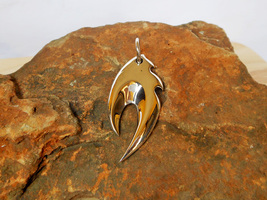 925 Sterling Silver Fire Flame Pendants, Unisex Pendant, Jewelry Holiday... - $48.00