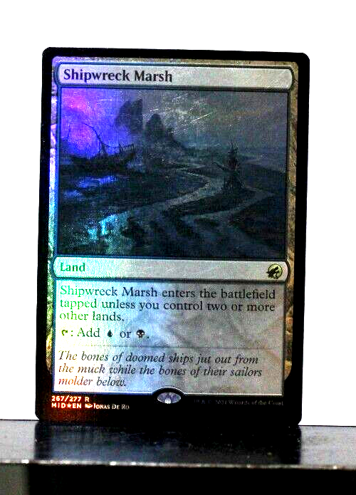 MTG Innistrad Midnight Hunt Card Magic The Gathering Shipwreck Marsh Card -  Innistrad Midnight Hunt Collector's Edition Magic Collectible Card Game