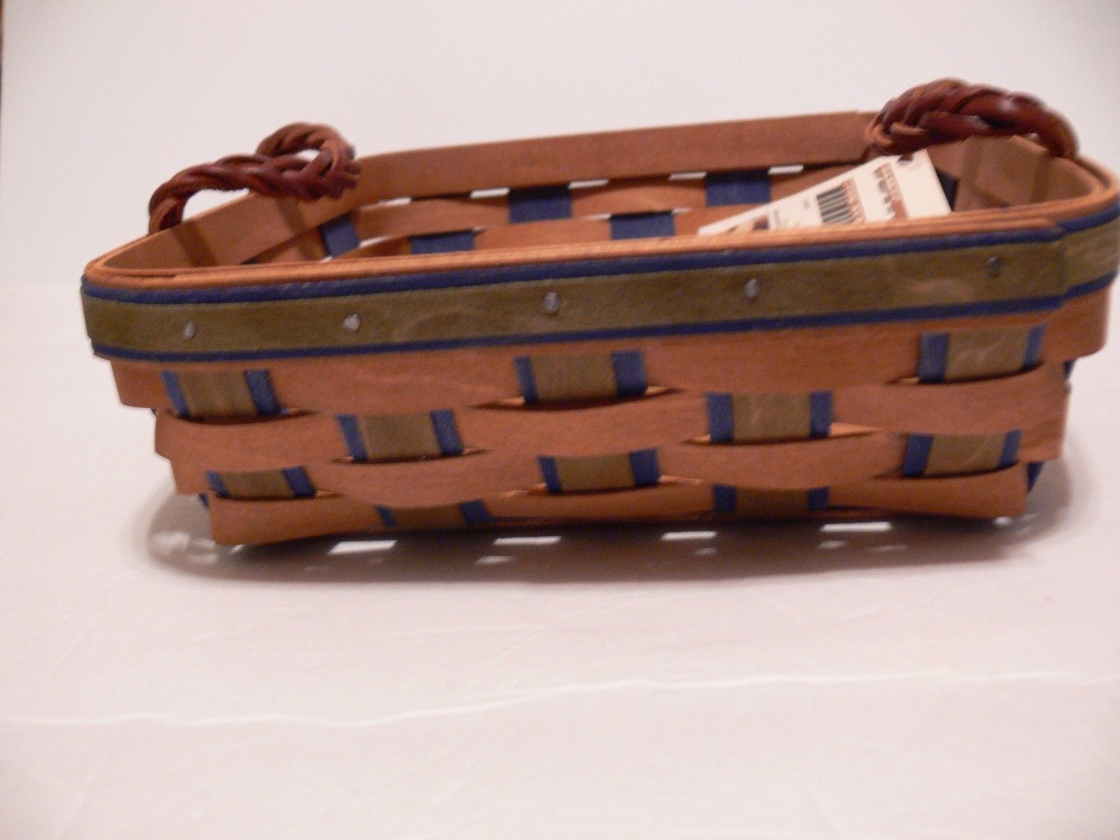 LONGABERGER Small Square BOTANICAL WEAVE SERVING BASKET mc 2005Now