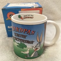 Grandpa Knows Everything 2000 Warner Bros Bugs Bunny Ceramic Coffee Cup Mug - $6.85