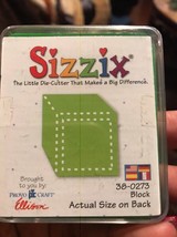 Sizzix Little Die Cutter BLOCK Small Green Scrapbooking Case 38-0273 - $4.99