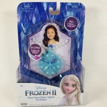 Disney Frozen 2 Elsa Snowflake Spirit Necklace Dress Up Lights Up Music - $15.83