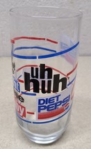 Vintage Diet Pepsi Uh Huh You Got The Right One Baby Libbey Glass 6" Red Blue image 2