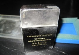 Post WW2 Trench Style Flip Top Business Advertisement Petrol lighter c/w case - $24.99