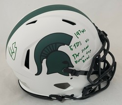 KENNETH WALKER III SIGNED MICHIGAN STATE SPARTANS LUNAR SPEED AUTHENTIC HELMET image 1