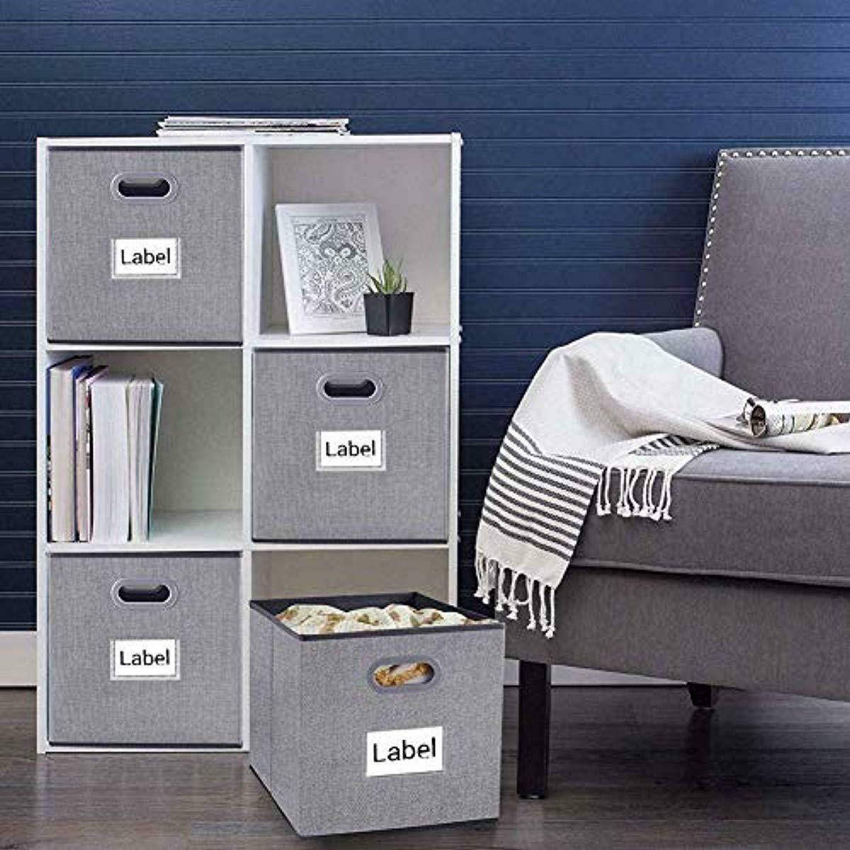 Foldable Cloth Storage Bins, 11x11 Fabric Cube Storage Baskets Containers, Close Storage Bins