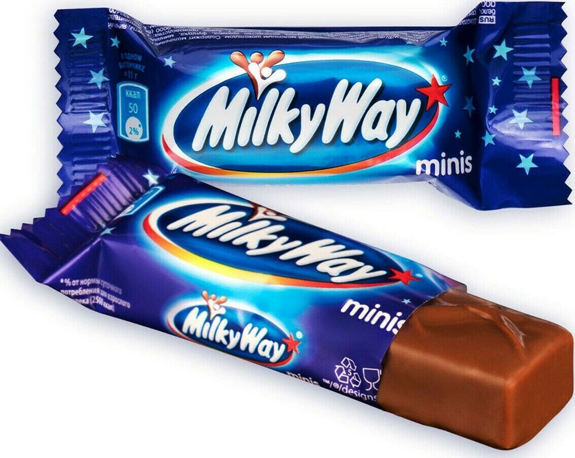 Milky Way Chocolate Bars Mini (1Ib) Chocolate Candies free shipping ...