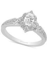 Enchanted Disney Villains Evil Queen 2CT White Oval Cut Diamond Engagement Ring - $79.84