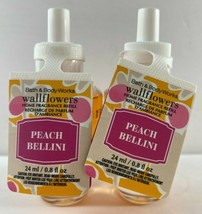 Lot 2 Bath Body Works Wallflowers Refill .8 fl oz ea PEACH BELLINI - $16.82